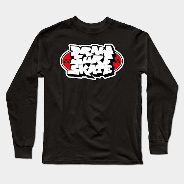 Draw Sure Skate ICon Long Sleeve T-Shirt by DSS88